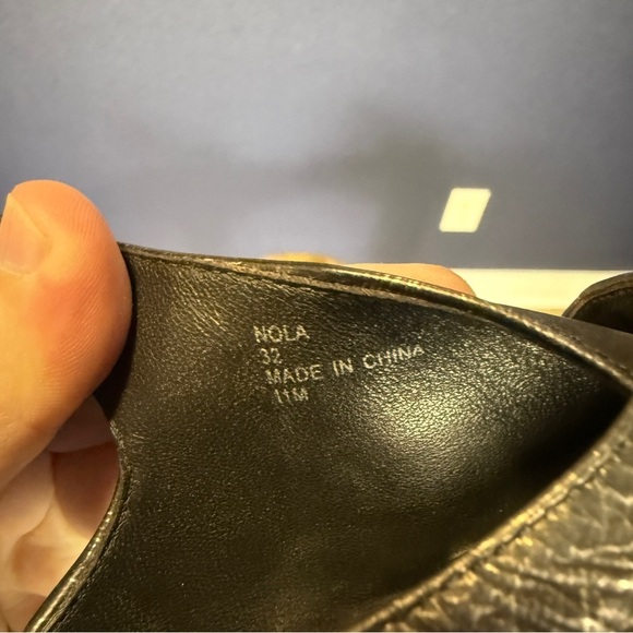 Donald J. Pliner Dark Silver Slingback Heels with Crisscross Straps, Size 11 - Picture 7 of 8